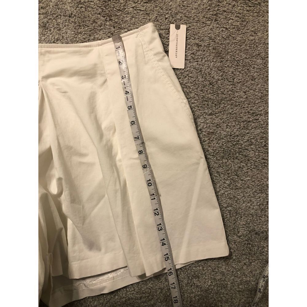 Brand New Anthropologie Maeve White Pleated Front Tennis Mini Skort Size 10 - Picture 12 of 13